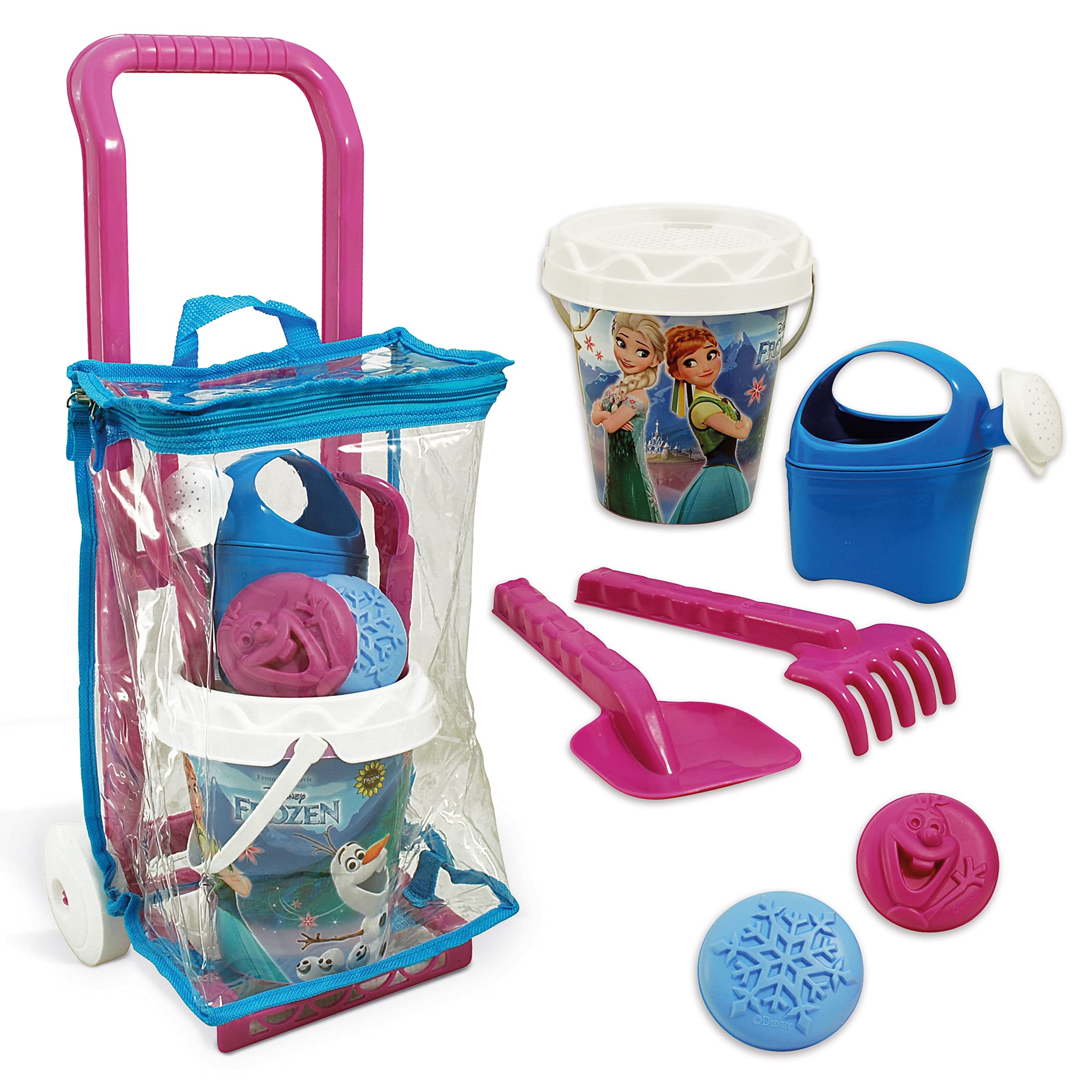 URBN-TOYS Juego de 9 cubos de plástico para niños, molde de castillo congelado, bolsa de playa y carrito de juguete de verano Chennyfun Juguetes de Playa para Niños, 15 Pcs Niños Bebe Conjunto de Juguetes Castillo Arena, Juego de Juguetes con Moldes de Arena Castillo, Cubo, Pala, Juguetes de Playa al Aire Libre Niños Niñas