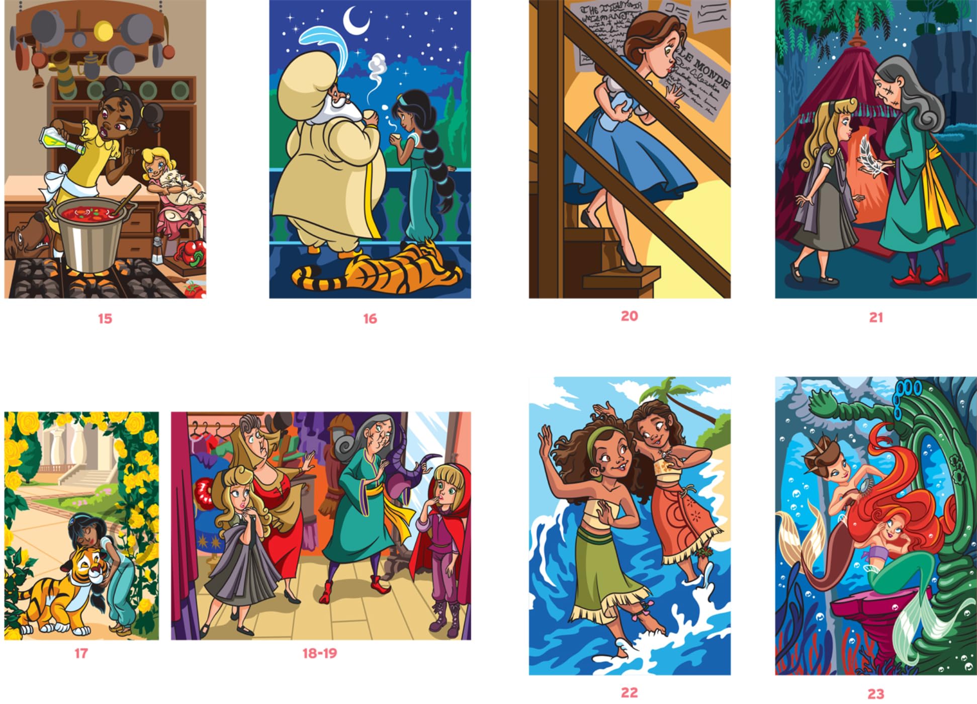Coloriages mystères Disney - Petites princesses
