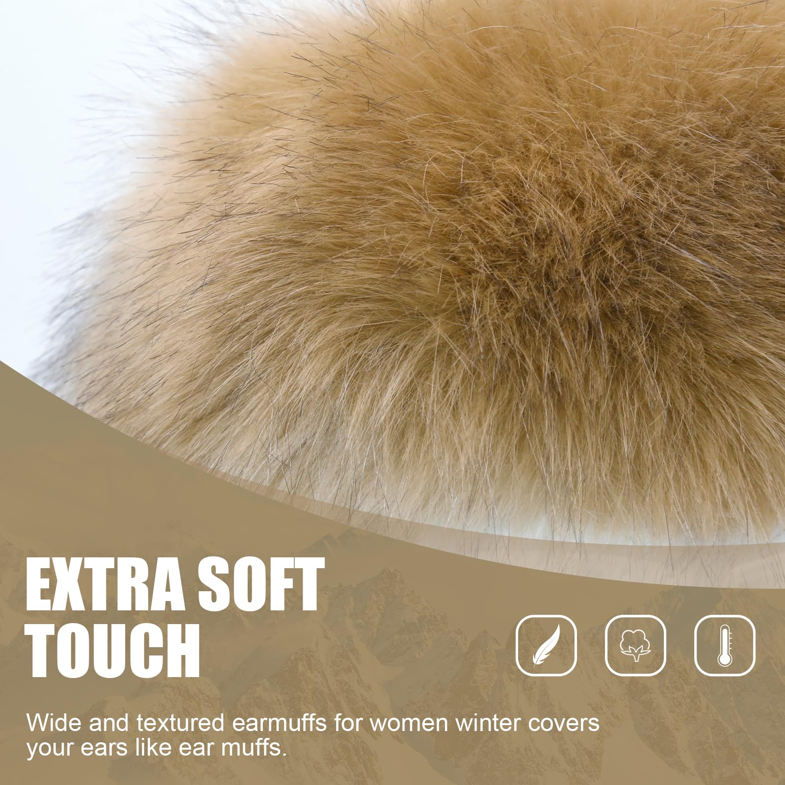 Sears Luxurious Brown Fur Women\'s Headband and Muff Mink fur headband in brown color | eFurs main image 2