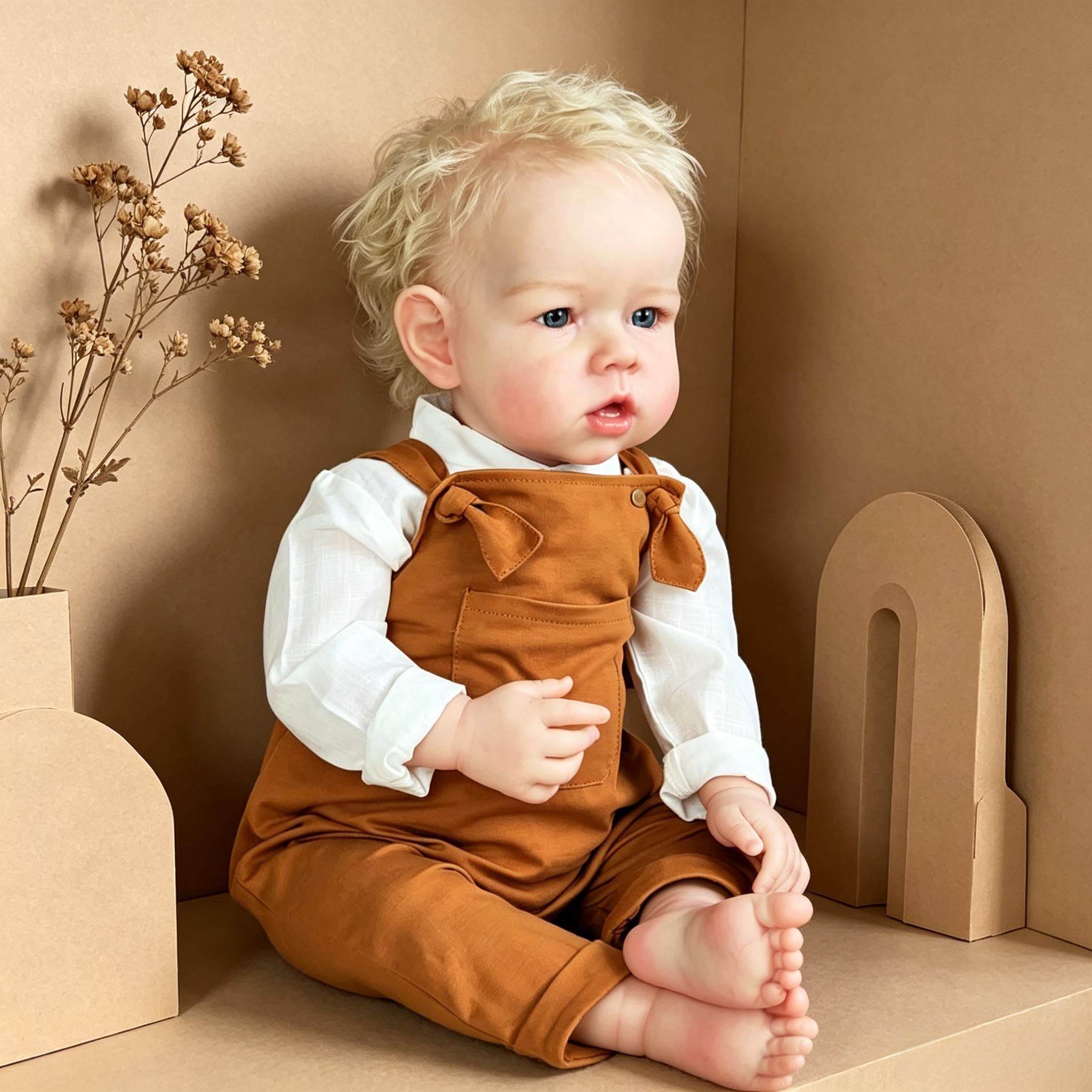 RXDOLL Reborn Baby Dolls winylowa lalka na całe ciało, 50 cm, realistyczna lalka Reborn dla maluchów, ręcznie wykonana, w pełni silikonowa, realistyczna lalka dla noworodków, z akcesoriami dla dzieci