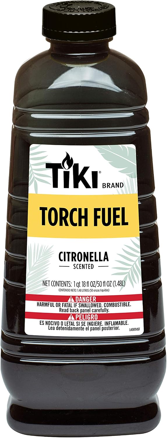 TIKI Brand Easy Pour TIKI Torch Fuel for Outdoors, Citronella Scented - 50 oz, 1216154