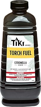 TIKI Brand Easy Pour TIKI Torch Fuel for Outdoors, Citronella Scented - 50 oz, 1216154,Black