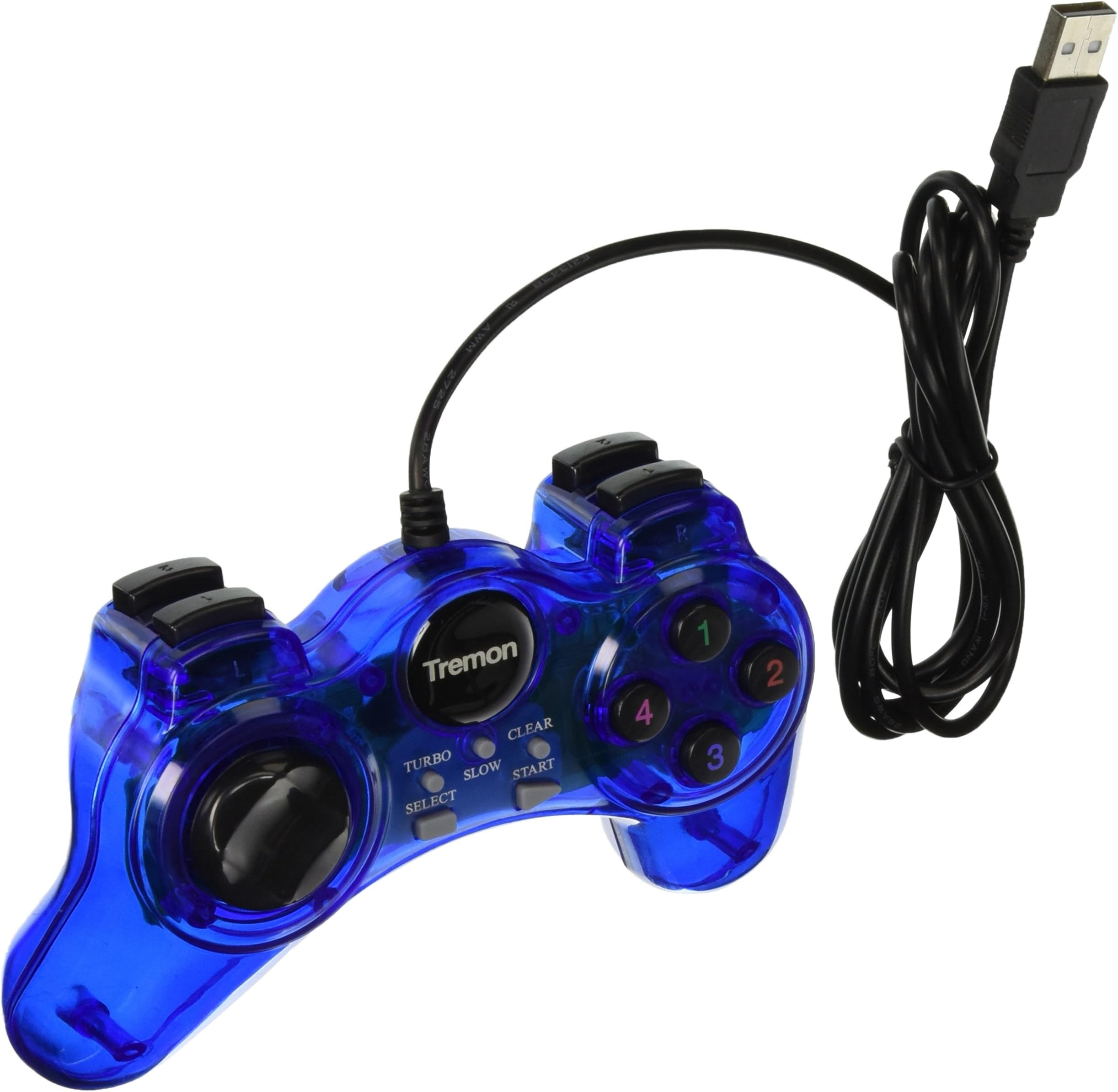 PC USB JOYPAD GAMEPAD GAME CONTROLLER JOYSTICK BLUE [Windows]