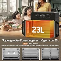 iceagle 23L Olajmentes Légfrissítő Kettős Zóna Francia Ajtó 2200W 15 Program 3