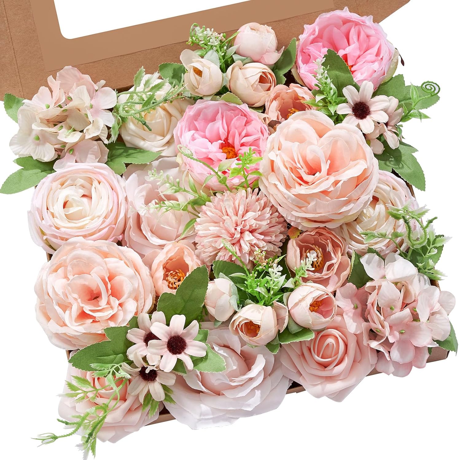 Serwalin Artificial Flowers Pink Wedding Flowers Silk Flowers with Stems Fake Cake Flowers for Wedding Bouquets Centerpieces Spring Decor Baby Shower Decoration A Athens Pink 1 Box