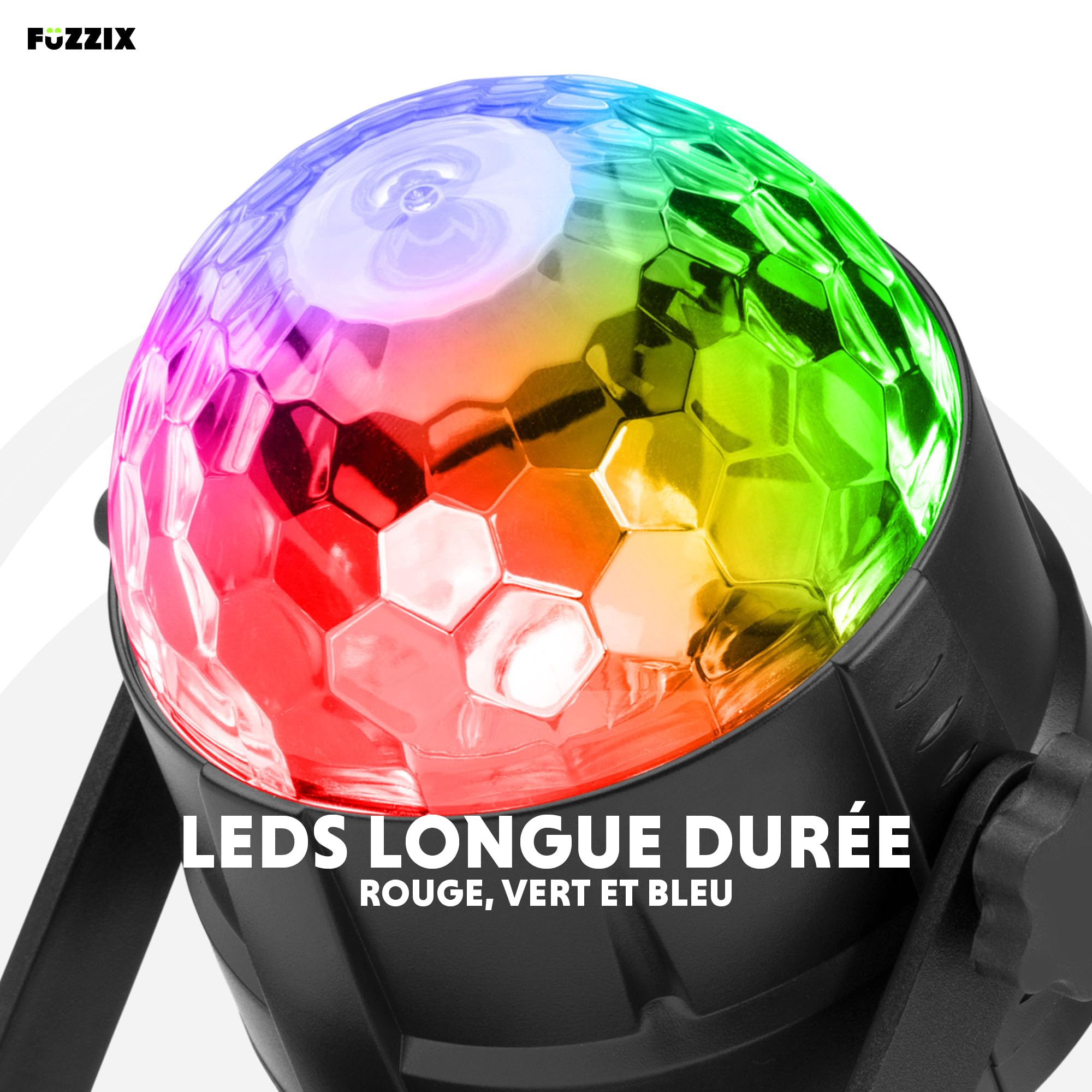 Fuzzix F500S - Pack Machine à Fumée 500 Watts avec 2 x Boules Disco RGB et 1L de Liquide à Fumée Standard - Un Pack tout-en-un Idéal pour les Soirées à la Maison, Fêtes d'Anniversaires