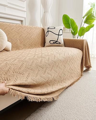 Miniatura 10 de AIVIA Funda de sofá, fundas de sofá de gran tamaño para sofá de 3 cojines, fundas decorativas de muebles extra grandes, fundas de sofá, fundas de