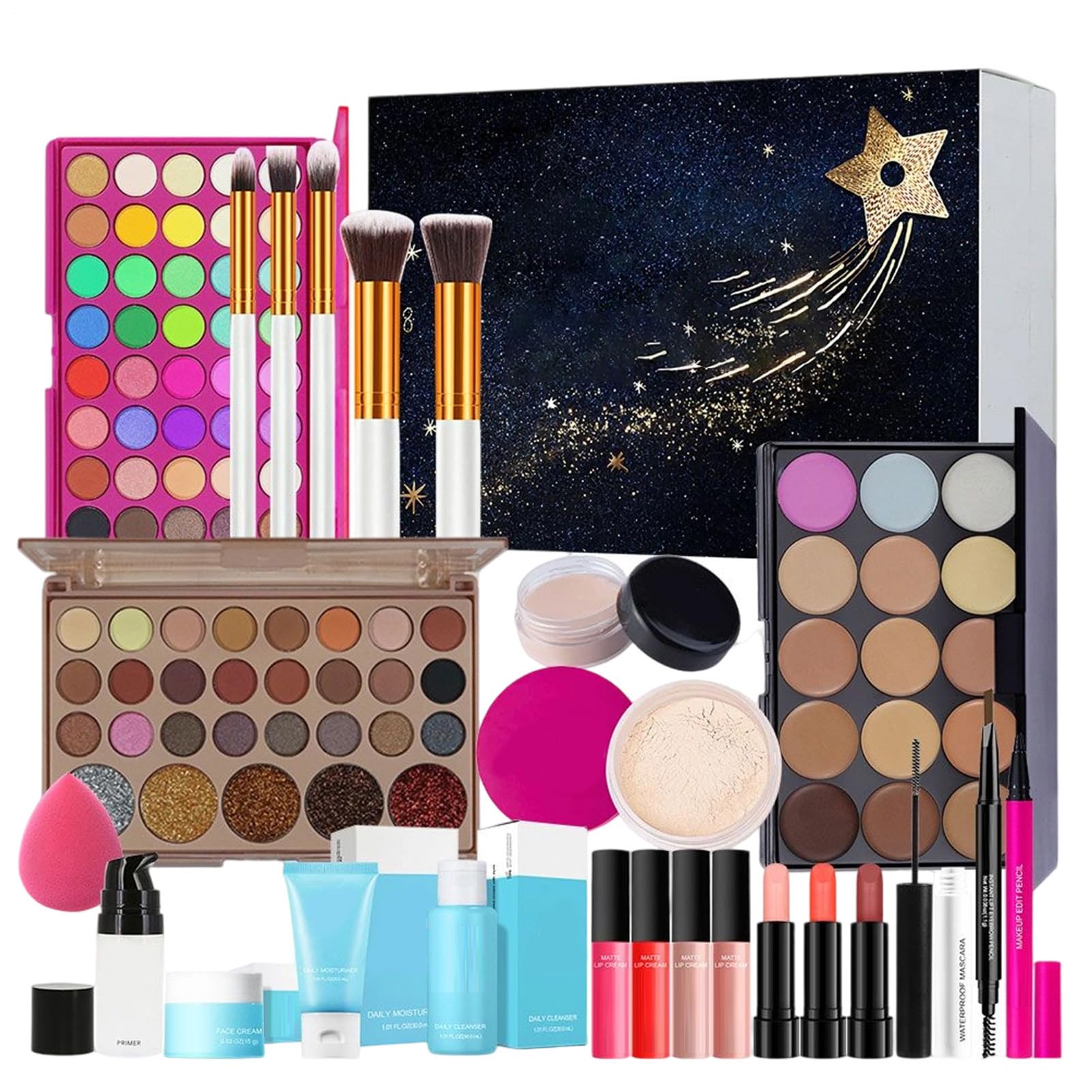 Kit De Maquillaje Para Principiantes Juego De Maquillaje Facial Ligero Con | Set De Maquillaje Facial Para Novia Amiga Hermana Hija Familia Amigos Compañero