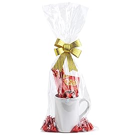 Purple Q Crafts Cellophane Bags For Baskets 9 X 20 10 PACK Cellophane Gift Bag For Wine Bottles, Small Baskets, Mugs And Gifts 1.2 Mil Thick (10 Bags)