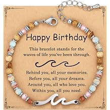 AryaHozel Wave Bracelets for Women, Birthday Gifts for Women, Jewelry Gift for Her Best Friend Sister Mom Daughter - Christmas Valentines Day Easter Graduation Birthday Gifts Ideas