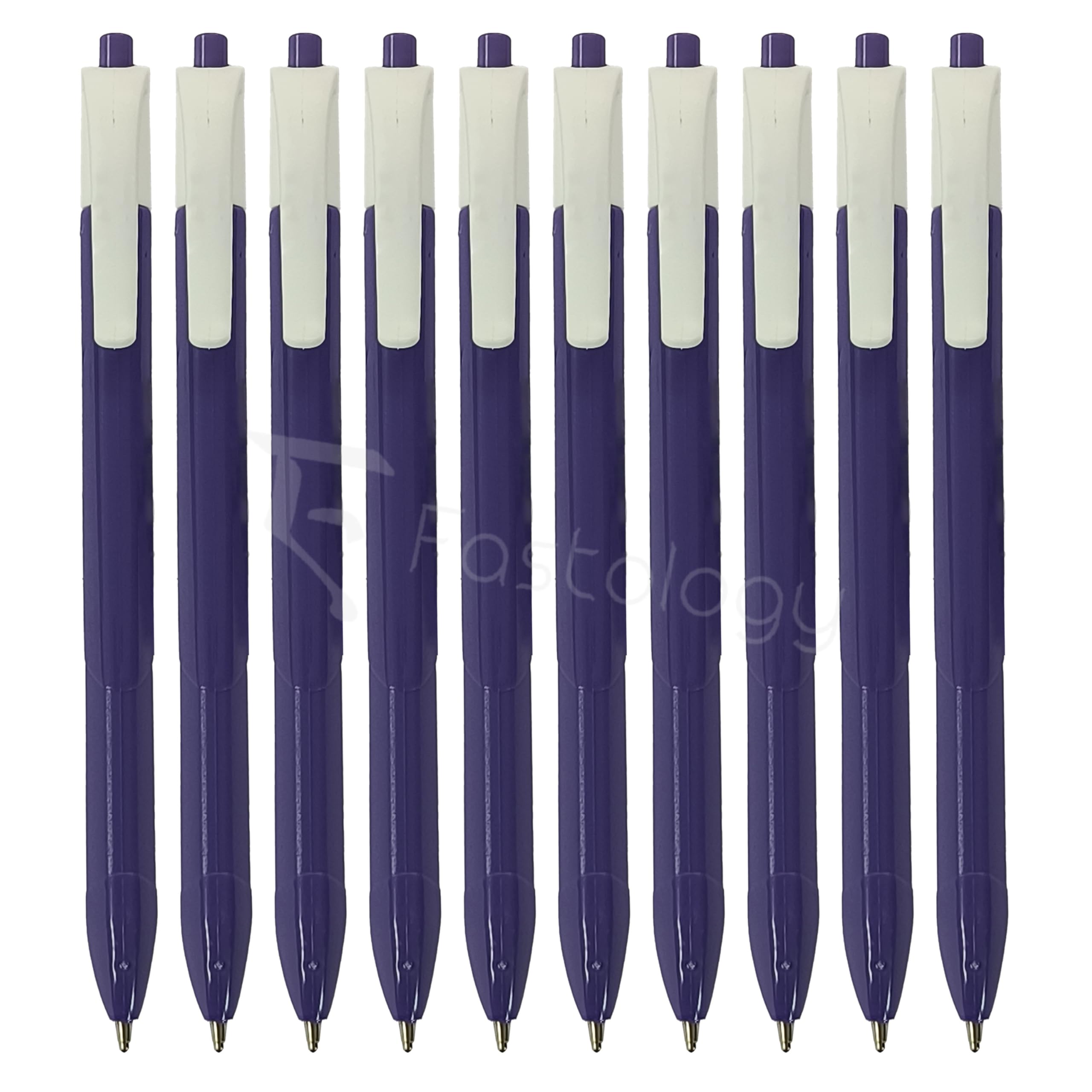 TrioKLICK Retractable Ballpoint Pens, PURPLE, Medium Point (1.0mm), Pack of 20, Smooth Writing, Triangular Grip, Multi Pack, Perfect for School Office Home Business Hospital Everyday Use, iVAIDEX