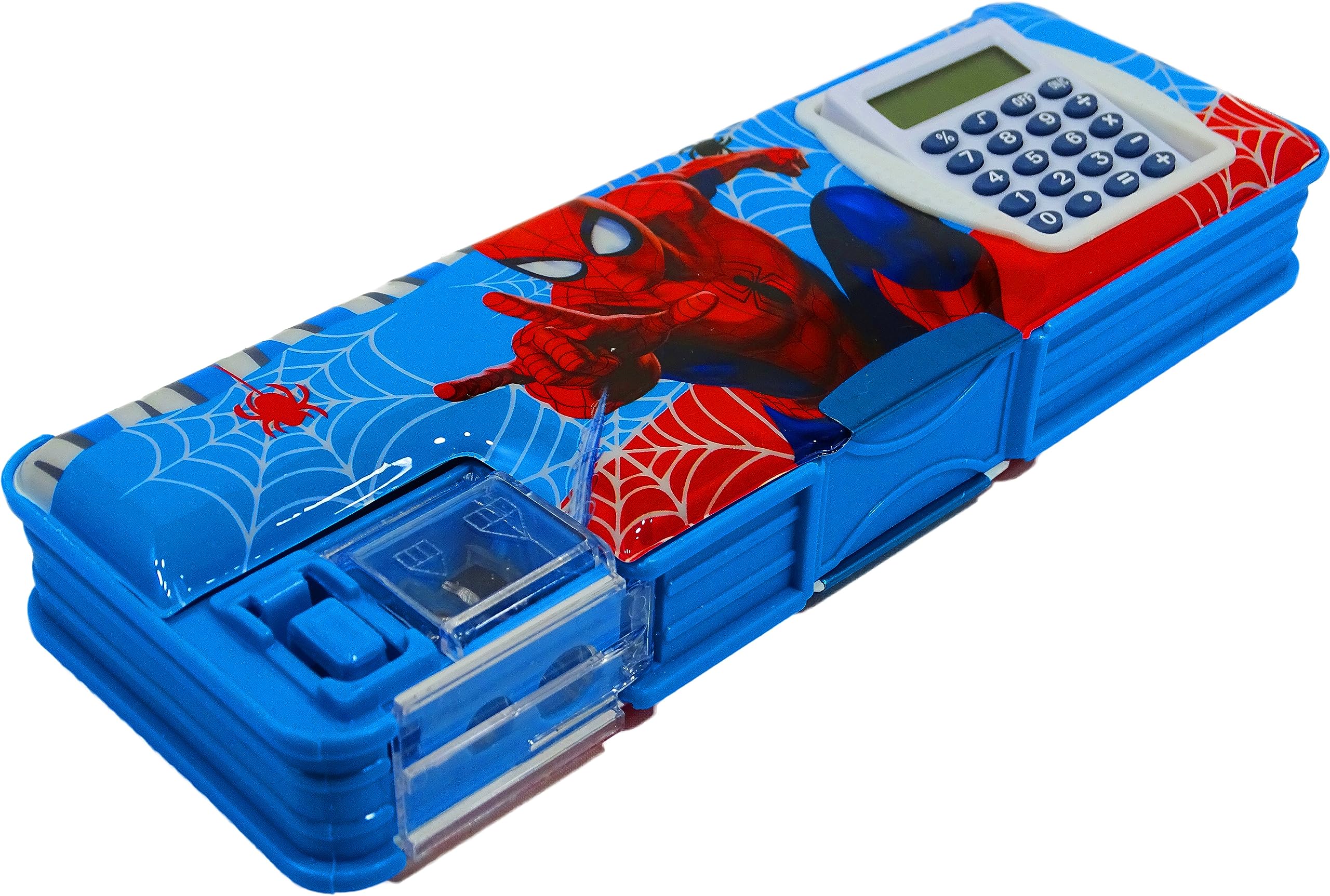 poksi® Avengers Multipurpose Pencil Box with Calculator & Dual Sharpner - Spiderman Art Plastic Pencil Box (Set of 1, Blue) (B0CHFD8MS5) Amazon Price History, Amazon Price Tracker