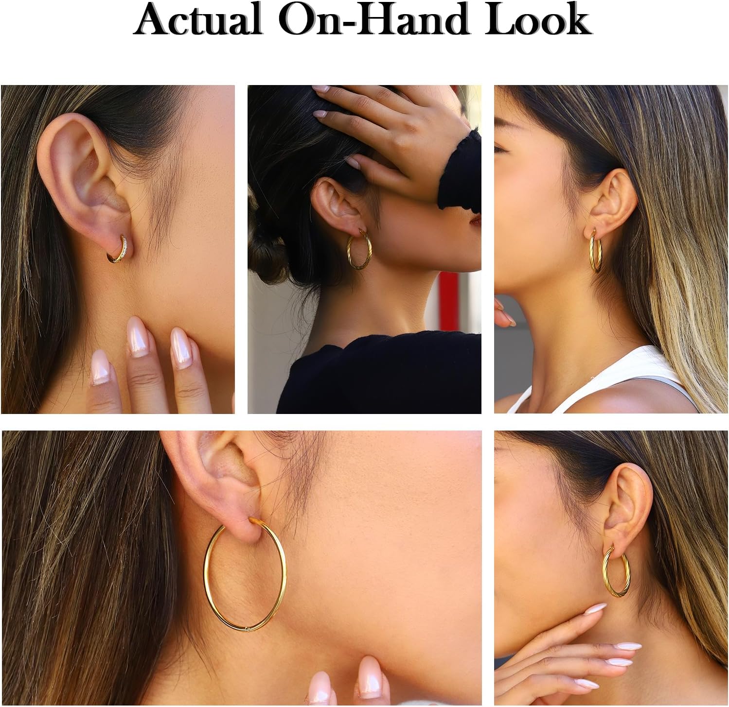 Small Gold Hoop Earrings for Women Hypoallergenic 18K Gold Plated Huggie Earrings with Cubic Zirconia, Tarnish Free Huggie Earring for Women 10/12/14/16MM - Image 3