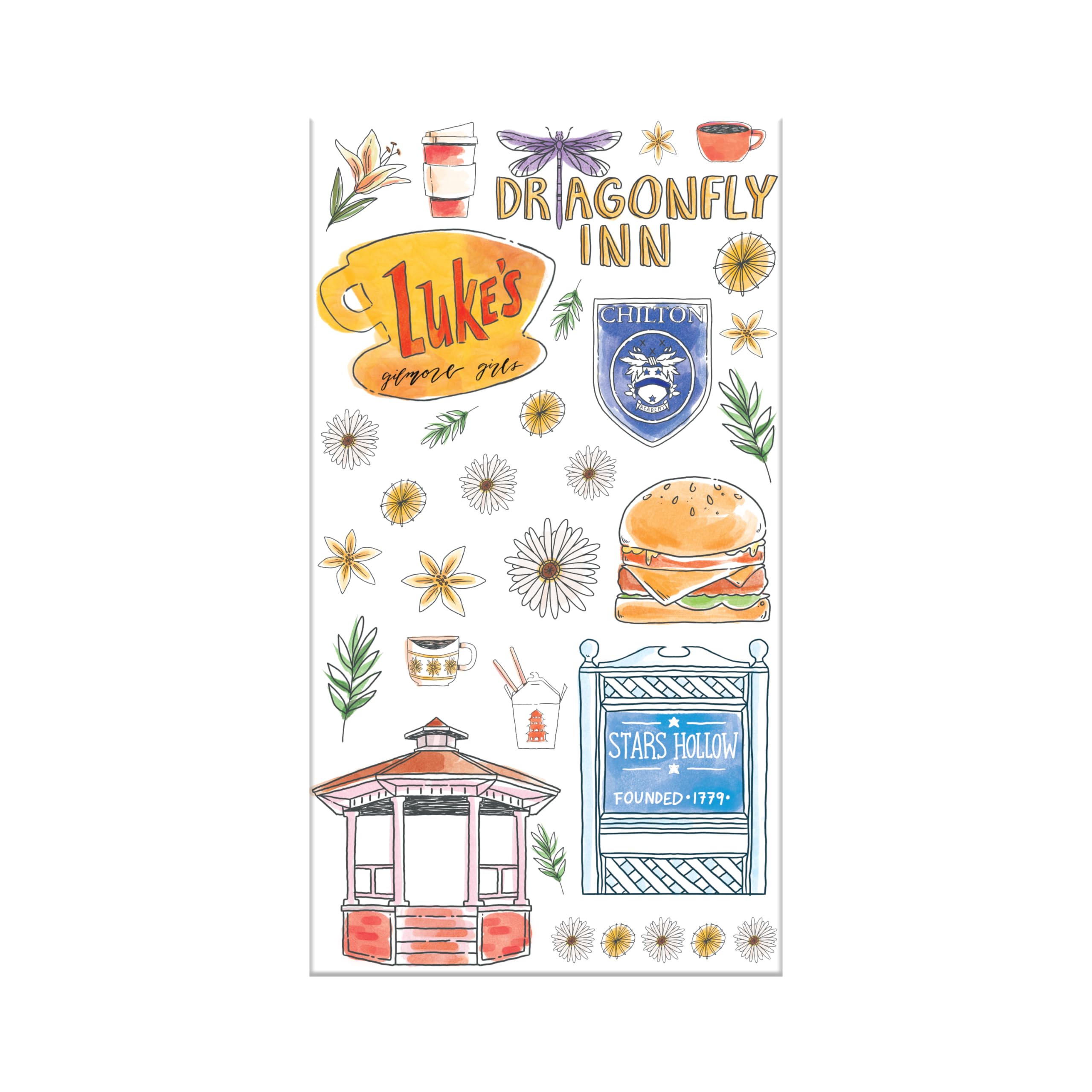 Silver Buffalo Gilmore Girls Featuring Dragonfly Inn, Chilton, Stars Hollow, and Luke’s Diner 32 Pack Party Paper Napkins