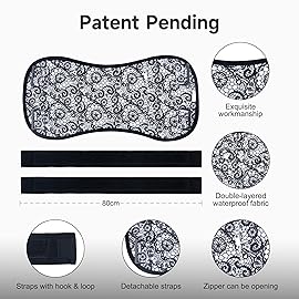 Langsprit Castor Oil Pack Castor Oil Pack Wrap, Organic Castor Oil Packs for Liver Detox, Inflammation, Reusable Castor Oil Pack Compress Castor Oil Packs kit Black Lace L