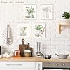 Dazzlewall 4 PCS Botanical Kitchen Wall Art Poster Sage Green Eucalyptus Leaves Prints, Boho Plant Wall Pictures for Kitchen Dining Room Decor 8x10 in Unframed