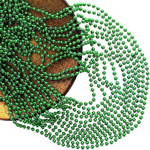 Miniatura 5 de Collares de cuentas verdes (30 pulgadas), paquete de 50, decoración perfecta para fiestas, Mardi Gras y más