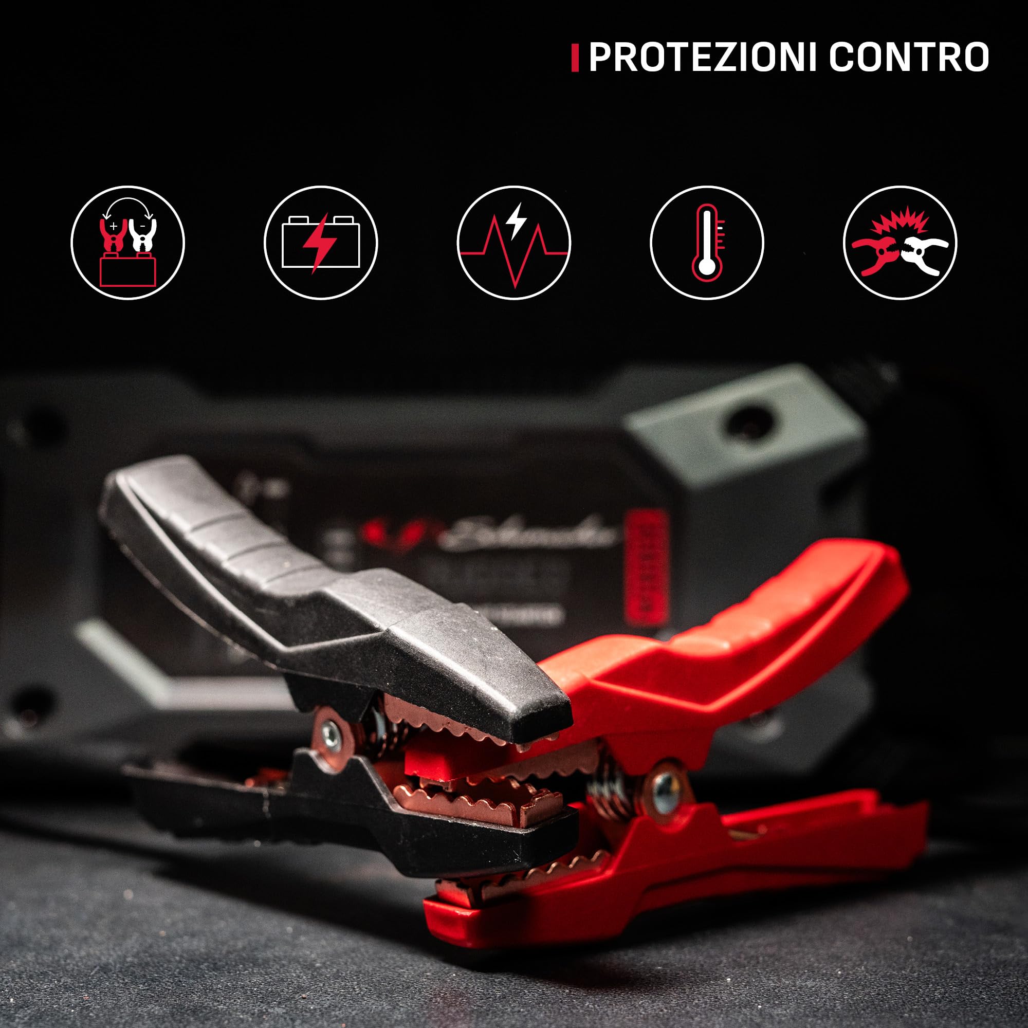 Schumacher Electric SBX462 - Avviatore Auto 1500A 12V - Booster al Litio con Morsetti Sicuri - Motori Benzina 8L / Diesel 6L - USB, LED - Modalità Override e Pre-Boost