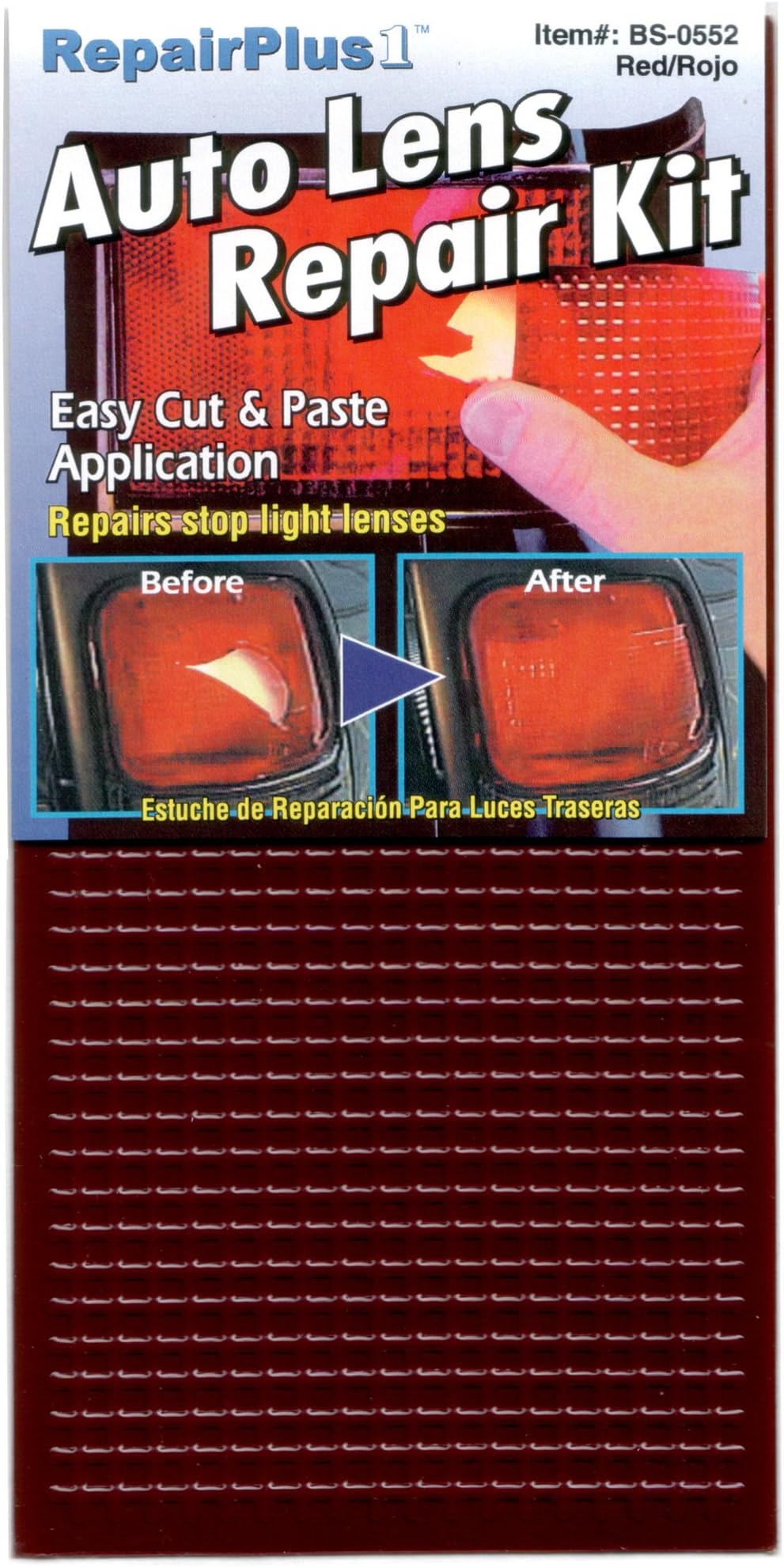 Auto Lens Tail Light Repair Kit (Red)