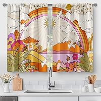 Vista 20 de Aimego Cortinas de cocina con hojas de eucalipto campestre, rústicas, botánicas, cortas, para cafetería, decoración para sala de estar, comedor