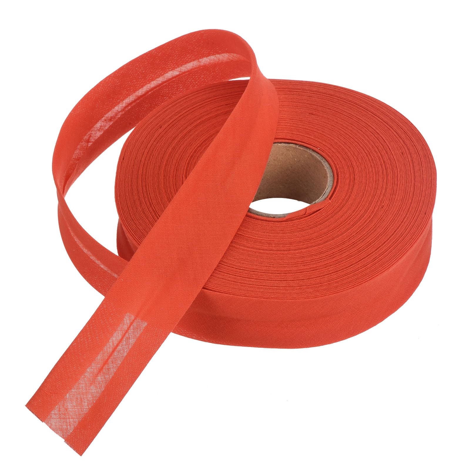 sourcing map 1 Inch Single Fold Bias Tape Polyester Continuous Bulk Bias Tape for Sewing,Seaming Quilting Hemming Binding Crafts (Red 25 Yards)