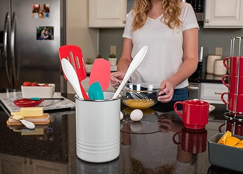 Vista 6 de Nat & Jules - Soporte para utensilios de cocina (6.75 x 5 pulgadas), color blanco