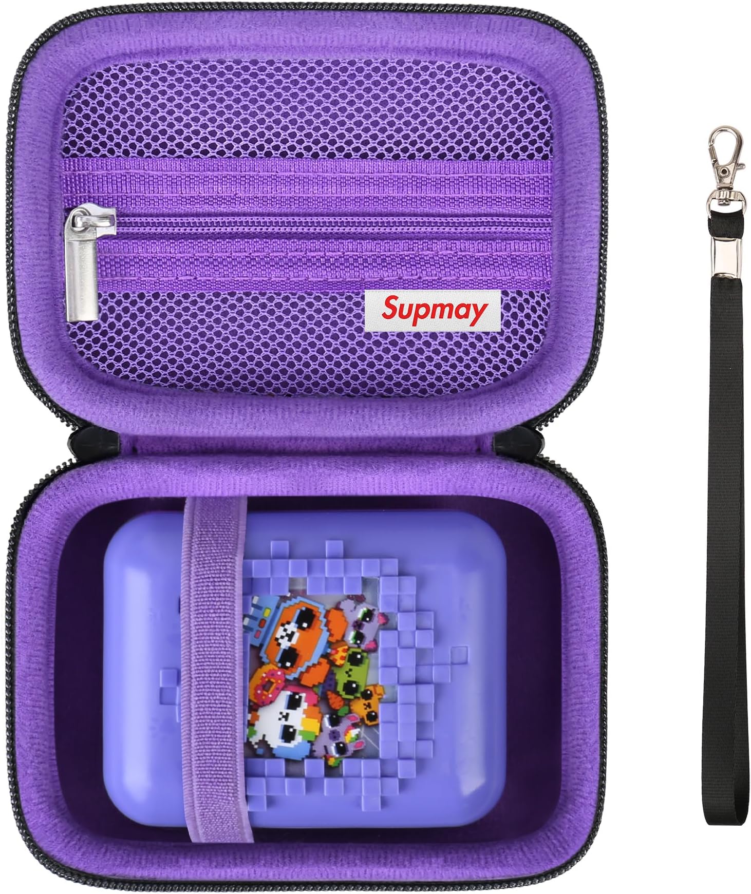 Carrying Case for Bitzee Disney/Magicals/Wizarding World Harry Potter Interactive Characters Inside Interactive Toy Digital Pet, Disney Toys & Digital Pet Kids Toys for Girls&Boys, Black+Purple