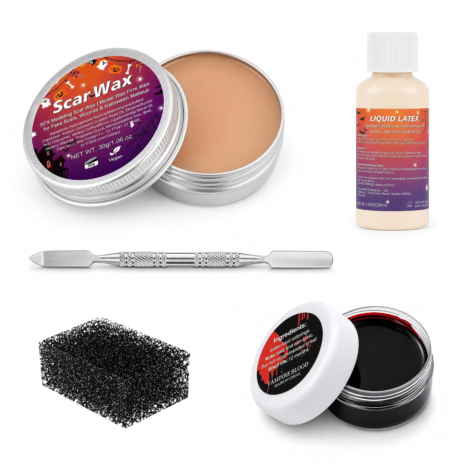 SFX Makeup Kit,Halloween Makeup for Cosplay,Special Effect Realistic Skin