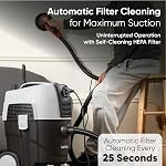 Dapper Supply Wet/Dry Dust Extractor/Vacuum with Auto HEPA Filter, 8 Gallon, Tool Auto-Start, 140 CFM, 20 kPa Suction, 2-Year Warranty – Ideal for Drywall, Jobsite Dust Collection, and General Cleanup