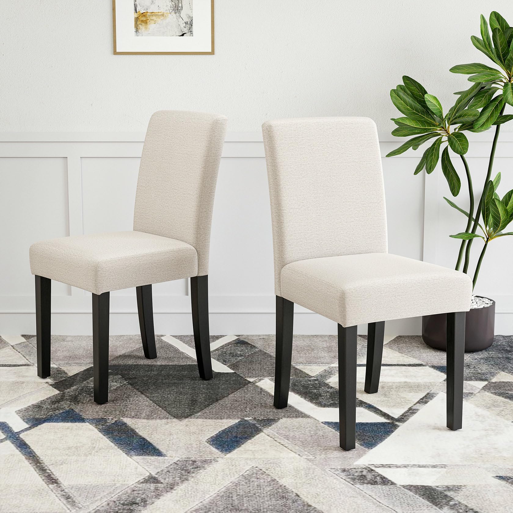 Upholstered Dining Room Chairs, Kitchen Chairs Set of 2