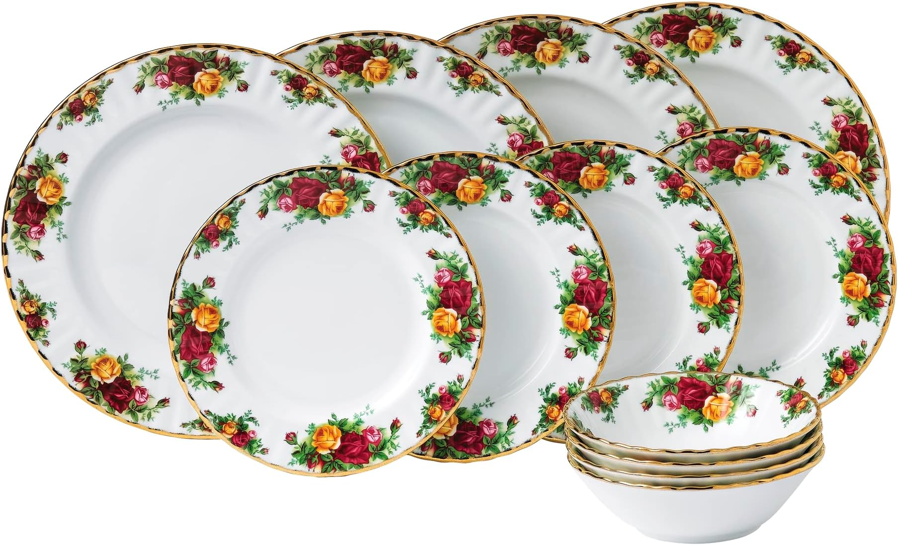 Royal Albert Old Country Roses 12-Piece Dinnerware Set