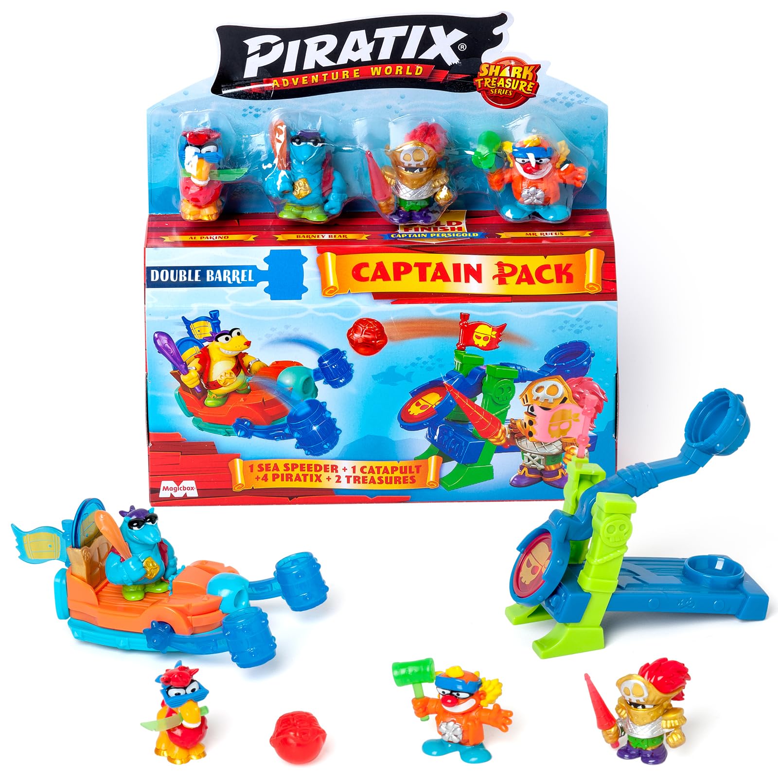 Amazon.com: PIRATIX ADVENTURE WORLD Shark Treasure Captain Pack