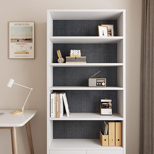 Miniatura 7 de CRE8TIVE Papel tapiz de 24 x 118 pulgadas de ancho, color azul y dorado, de 24 x 118 pulgadas de ancho, papel tapiz de tela sintética con textura,