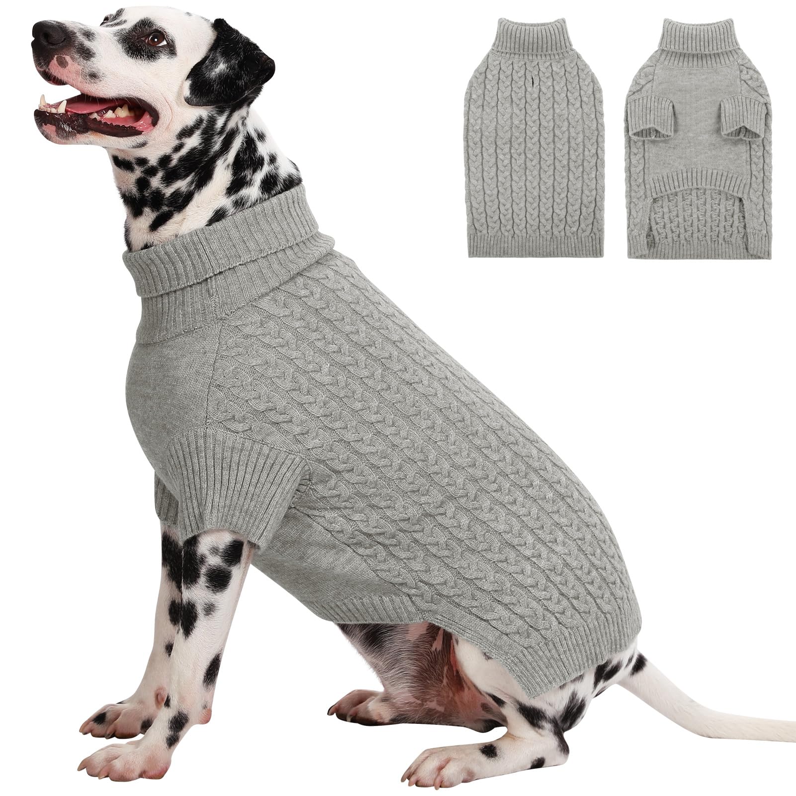 CITÉTOILE Maglione per Cani di Taglia Piccola, Media e Grande, Maglione per Cani Lavorato a Maglia Caldo Invernale, Cappotto per Cani Maglione a Maglia a Collo Alto per Bassotto, Bulldog Francese ecc