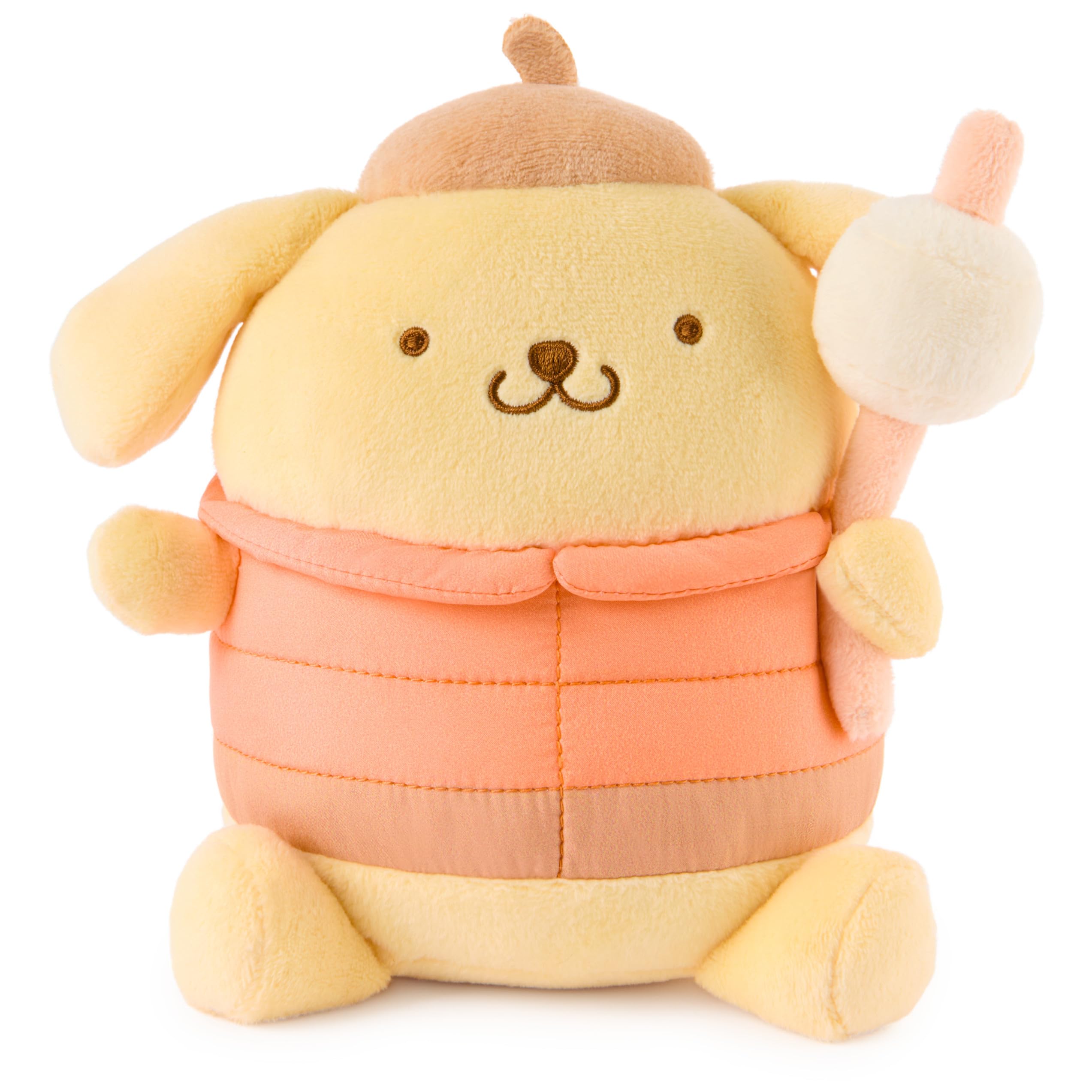 GUND Sanrio Pompompurin 6-Inch Plush Toy with Camping Outfit for Ages 1+