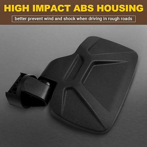 Miniatura 5 de Espejos laterales y espejo central, espejos retrovisores ajustables para barra antivuelco de 1.6-2 pulgadas compatible con Polaris Ranger RZR Can-Am