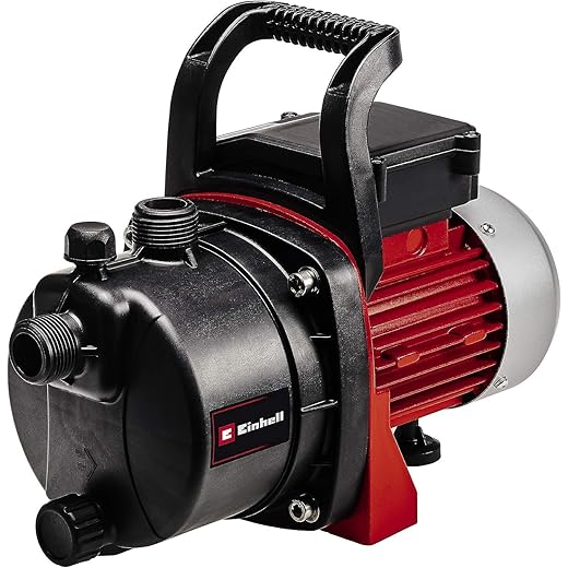 Einhell Pompe D'arrosage GC-GP 6538 (650 W, Pression 3,6 Bar, Débit 3 800 L/h, Vis De Remplissage D'eau, Vis De Vidange D'eau, Poignée De Transport)