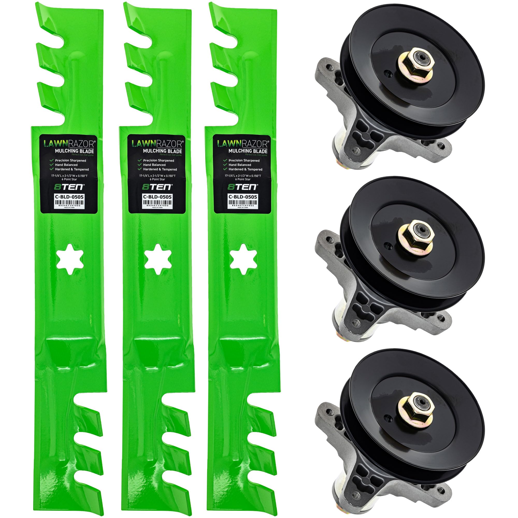 Amazon.com : 8TEN LawnRAZOR Blade Spindle Kit for Cub Cadet XT2