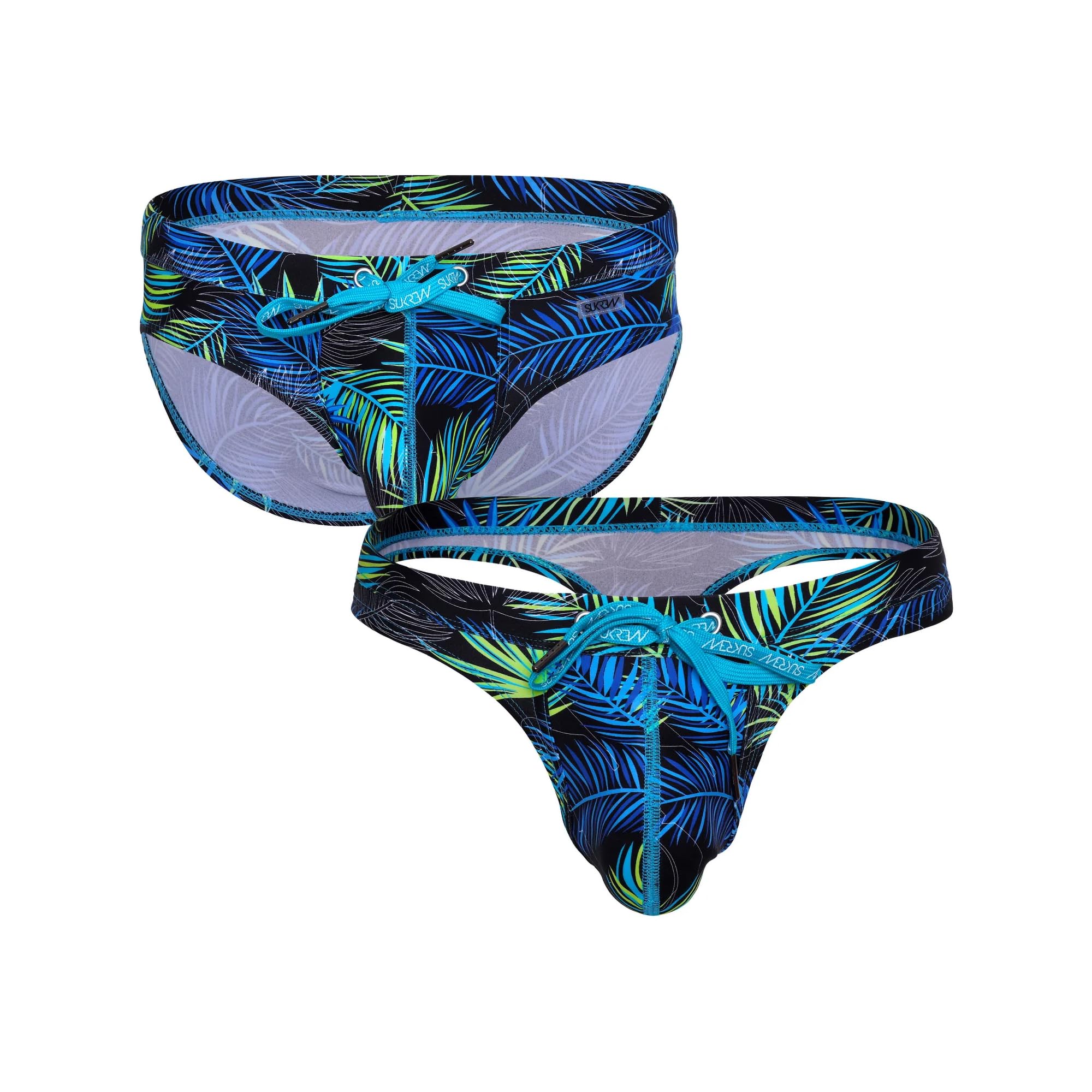 Ropa de Baño Slips Hombre SUKREW Torrent Swim Multipack Brief y Thong en color Tropical Lime 5