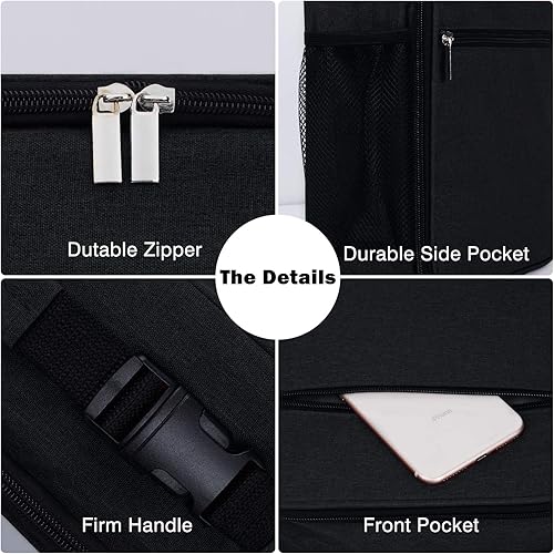 Miniatura 5 de Nirroti Lonchera aislada para hombres y mujeres, a prueba de fugas, reutilizable, con soporte para botella de agua, mini bolsa de almuerzo, bolsa