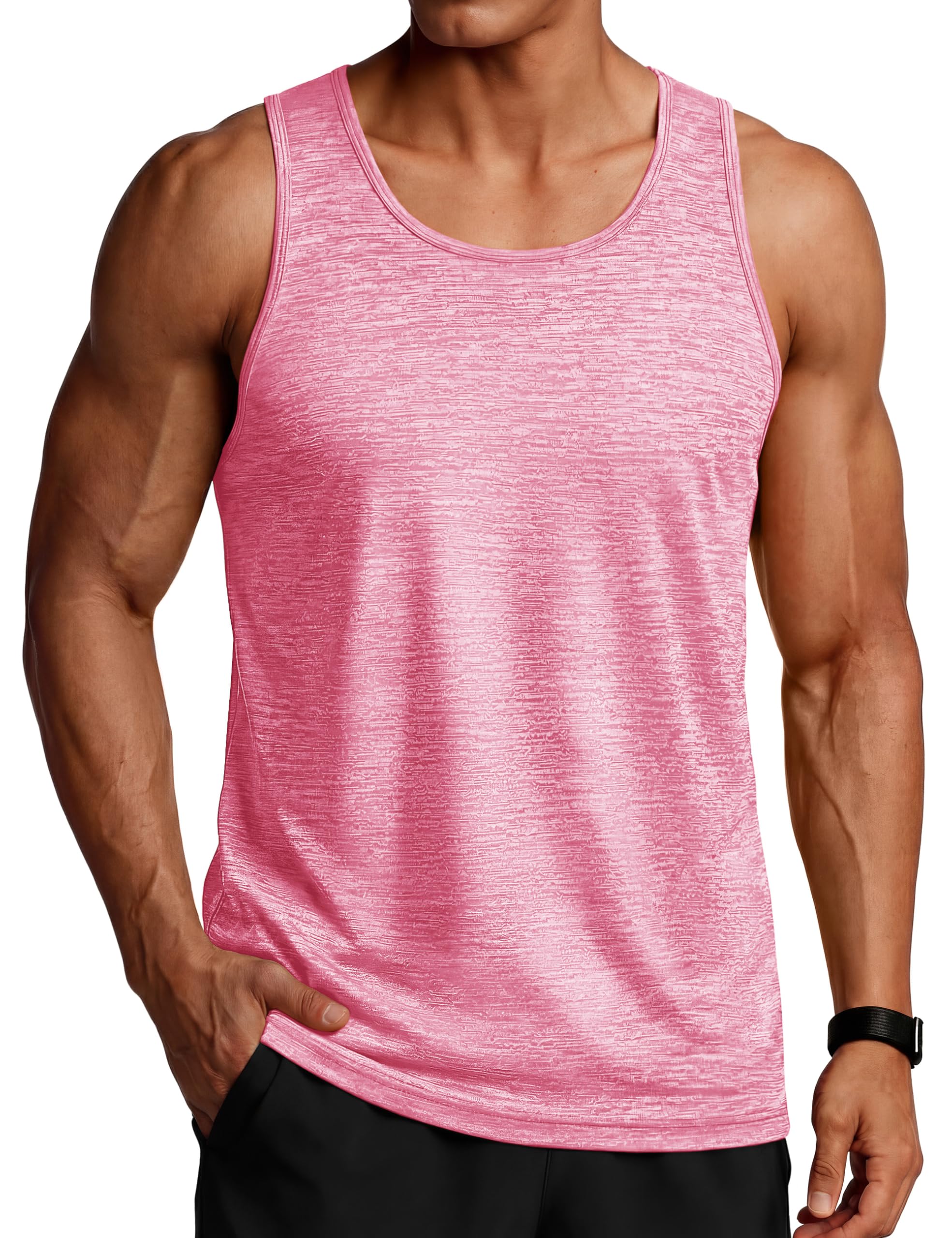 Men's Tank Tops Quick Dry Sleeveless Workout Muscle Shirt Athletic Bodybuilding Gym Performance Tee Shirts