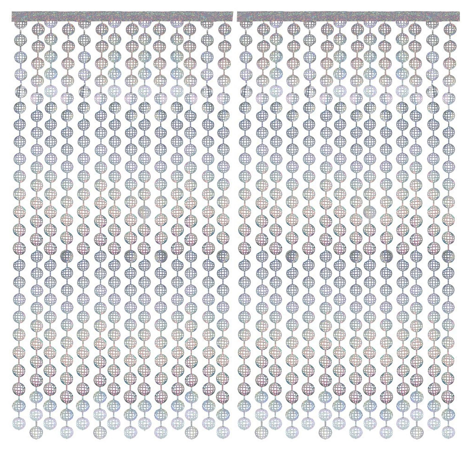 Ligynotu Disco Ball Decorations Foil Fringe Curtain for 70s 80s Theme Party