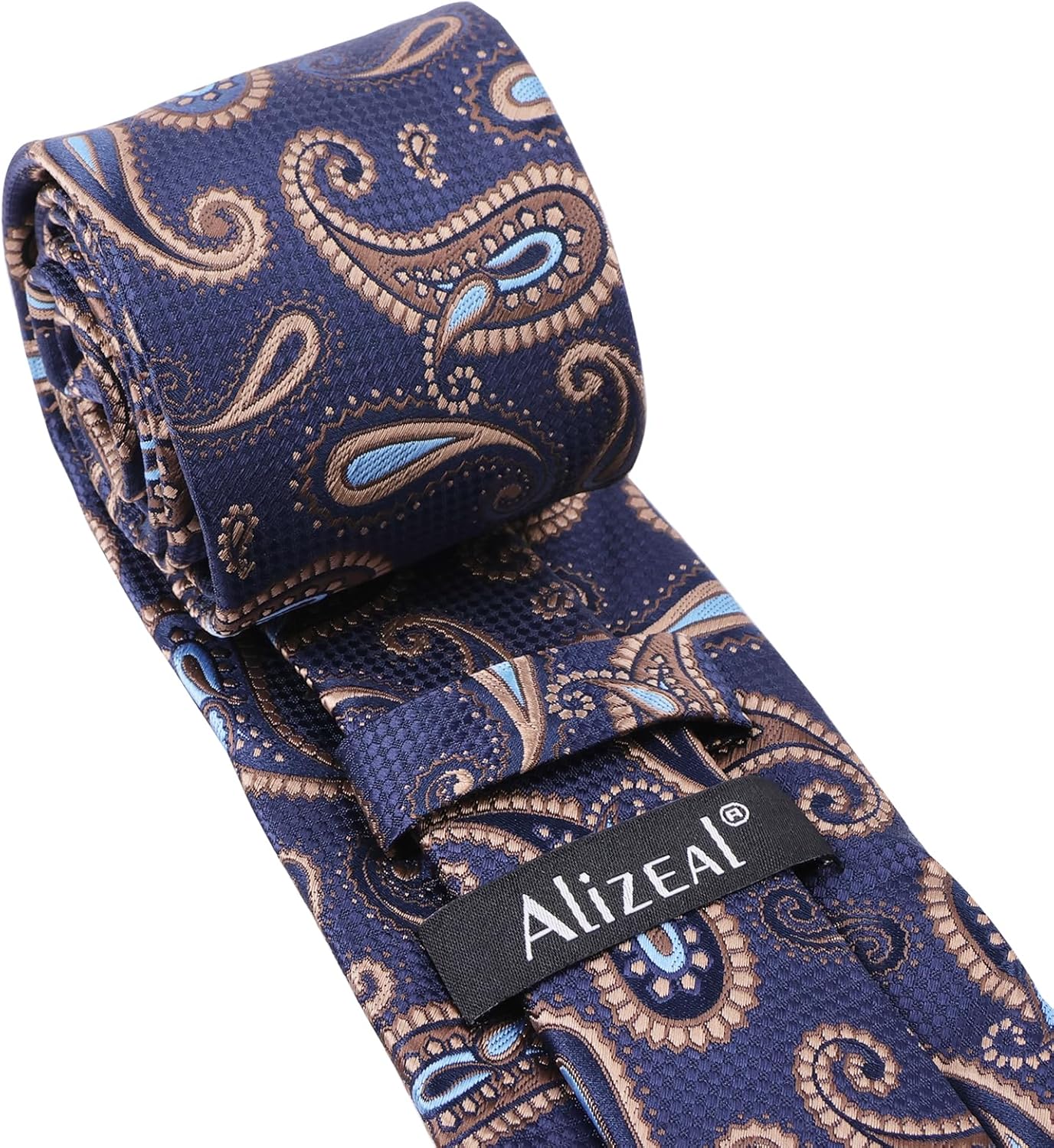 Alizeal Mens Colorful Paisley Necktie and Pocket Square Sets - Image 2