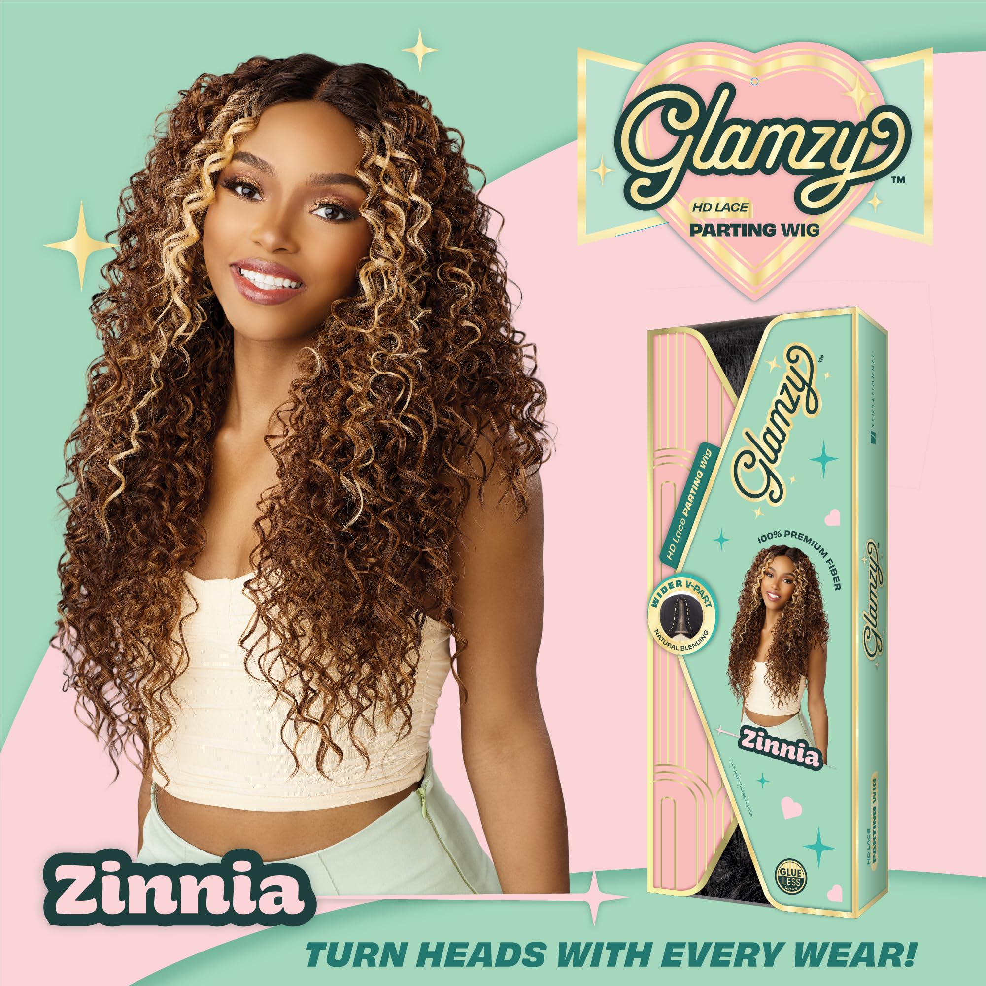 Amazon.com : Sensationnel Glamzy Lace Part Wig-Zinnia