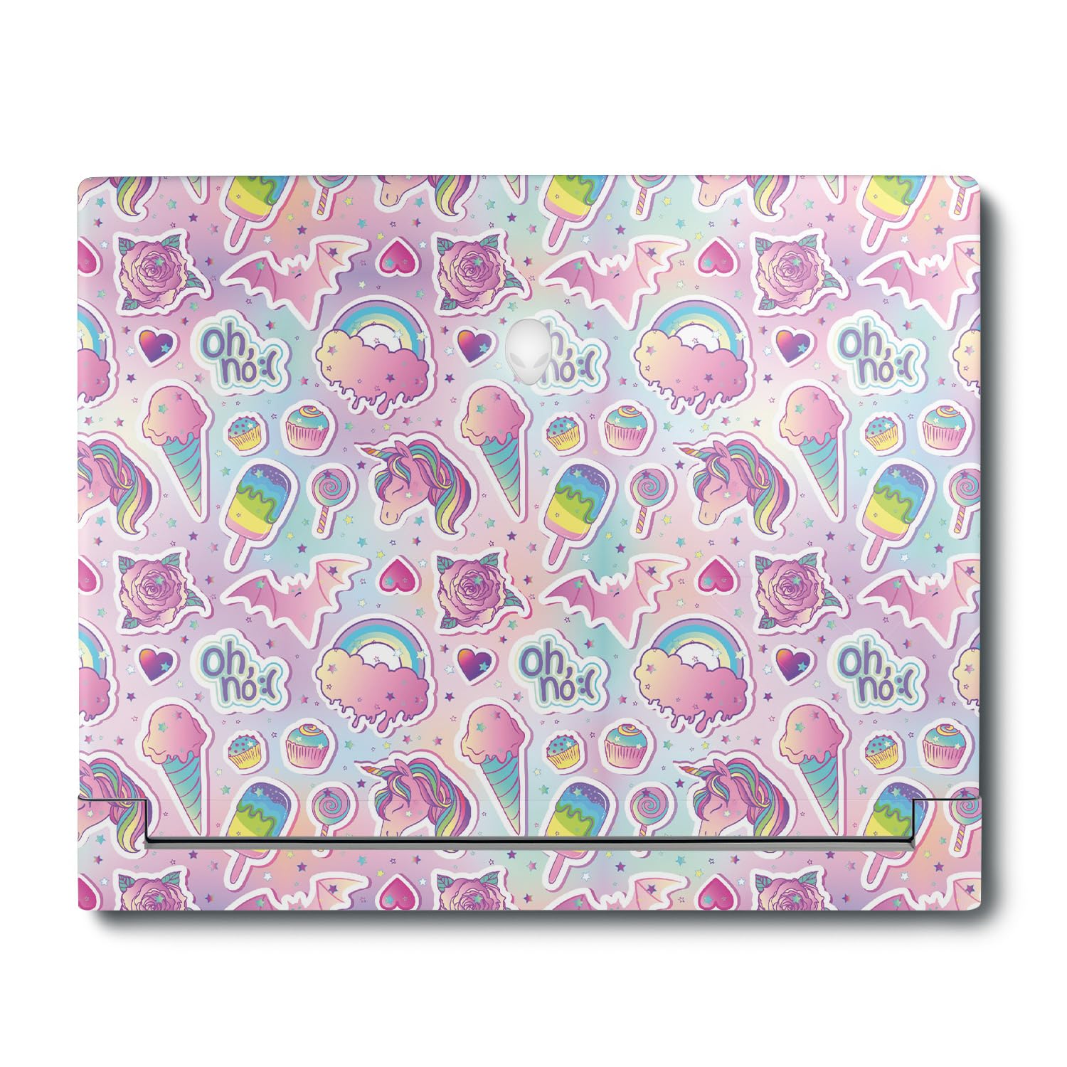MightySkins Skin Compatible with Alienware X16 R1 (2023) Full Wrap Kit - Unicorn Popsicle | Protective, Durable, and Unique Vinyl Decal wrap Cover | Easy to Apply &amp; Change Styles | Made in The USA