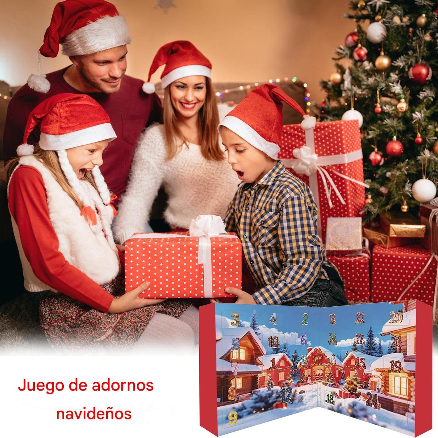 Calendario De Adviento Para Decoración Del Árbol De Navidad 24 Días de