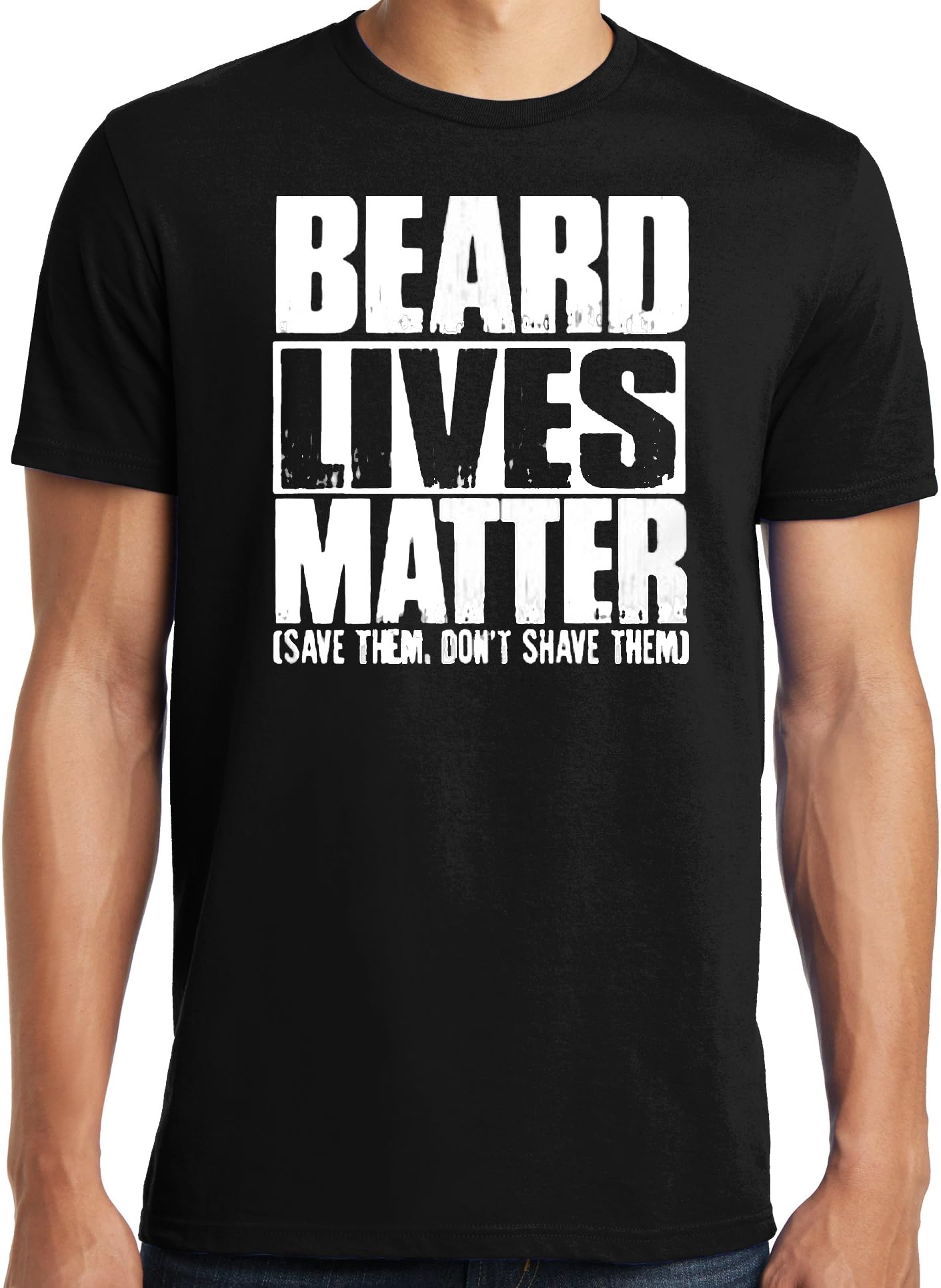 PubliciTeeZFunny Big and Tall Beard Lives Matter T-Shirt or Ugly Faux Christmas Sweater