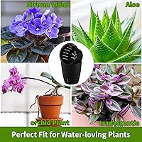 Vista 3 de Planterhoma Macetas de riego automático de 5 pulgadas para plantas de interior, 6 paquetes de macetas de violeta africana con indicador, maceta