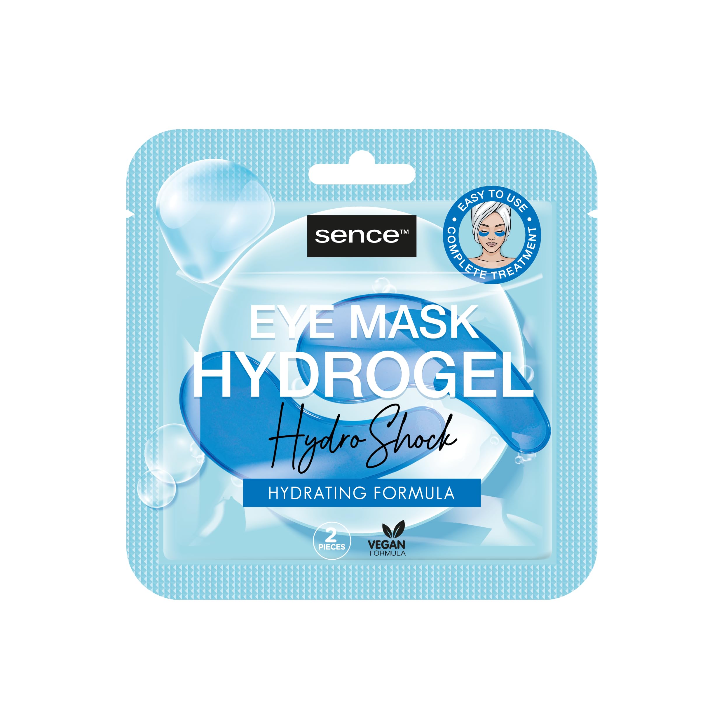 Sence Hydro Shock Augenpads Mit Hyaluronsäure – Hydrogel-Masken Für Feuchtigkeitsspendende Augenpflege (3x2 Pads)