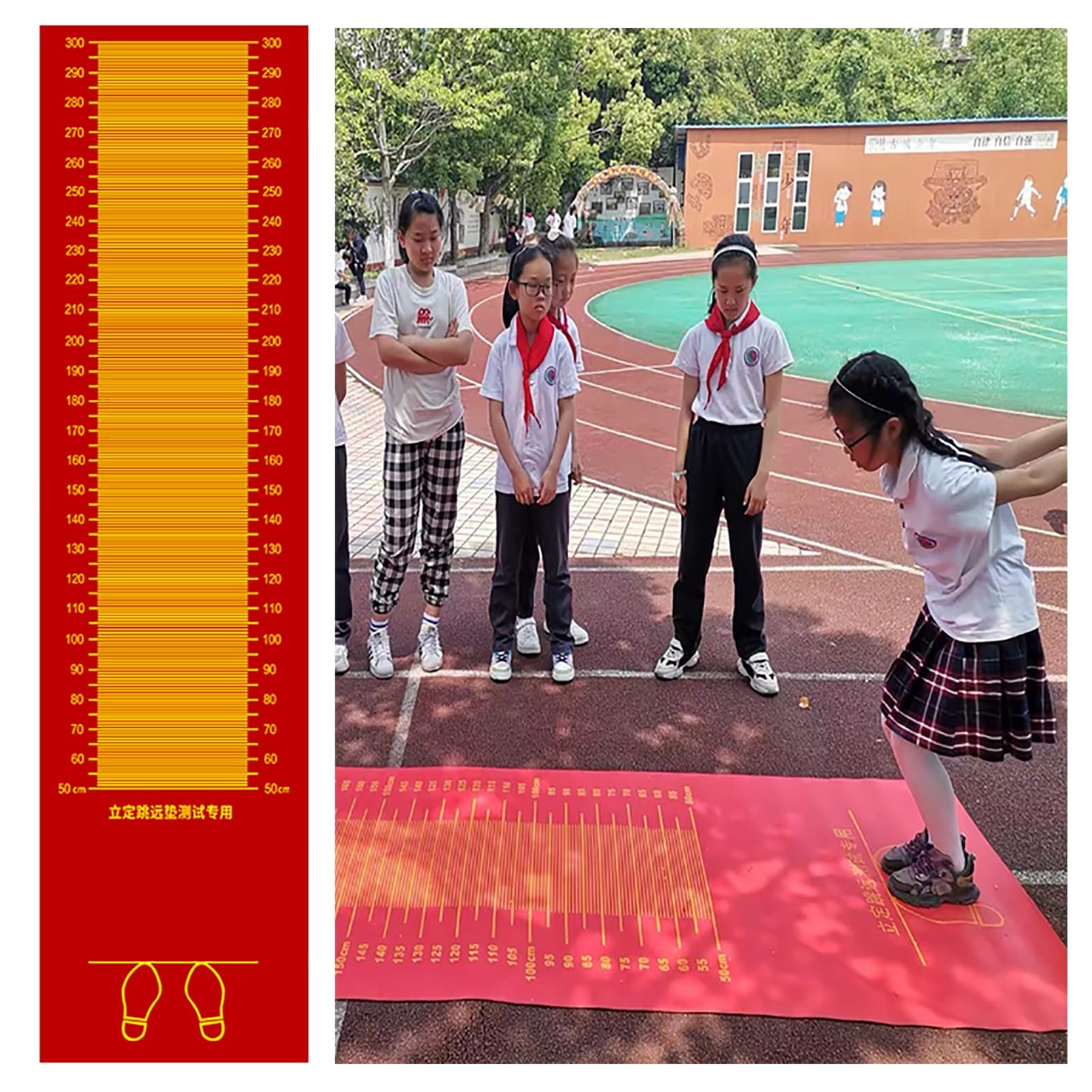 Standing Jumping Mat Long Jump Mat Exercise Measuring Pad for Indoor Gym Flooring Standing Long Jump Test Tool
